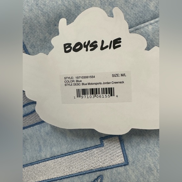 BOYS LIE Blue Motorsports Jordan Crewneck - Picture 11 of 13